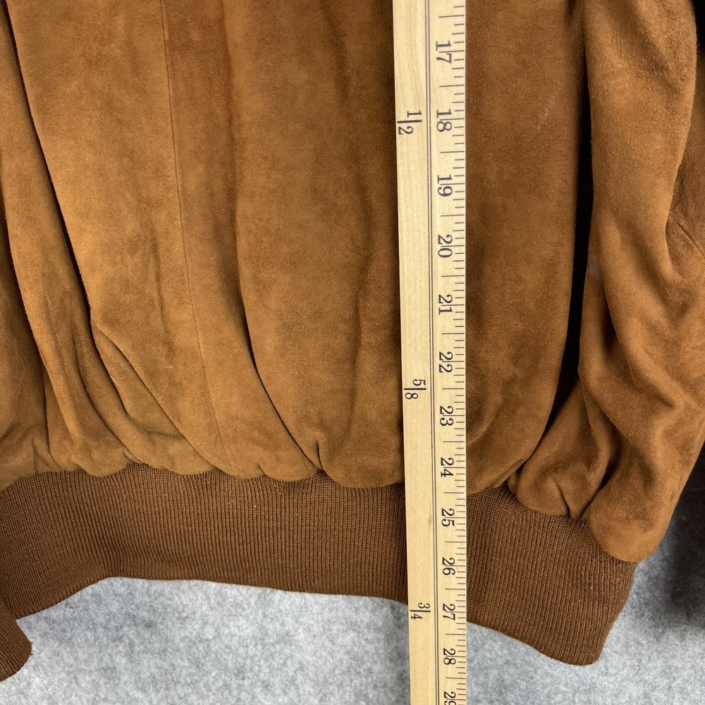 VTG Ralph Lauren Suede Leather Pullover‎ Womens 12 Brown Quiet Luxury 80s 90s - Picture 6 of 16
